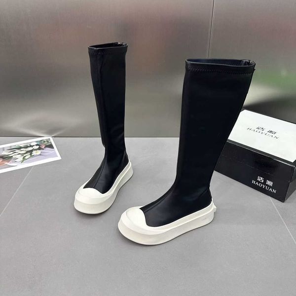 2023 autumn/winter new fashion style long sleeve knee length elastic slim boots women's flat bottom versatile motorcycle boots 230811, Black
2023 autumn/winter new fashion style long sleeve knee length elastic slim boots women's flat bottom versatile motorcycle boots 230811, Black