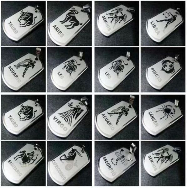 12 pcs classic silver color twelve constellations pendant fashion stainless steel men039s punk jewelry gift275i3320531
12 pcs classic silver color twelve constellations pendant fashion stainless steel men039s punk jewelry gift275i3320531