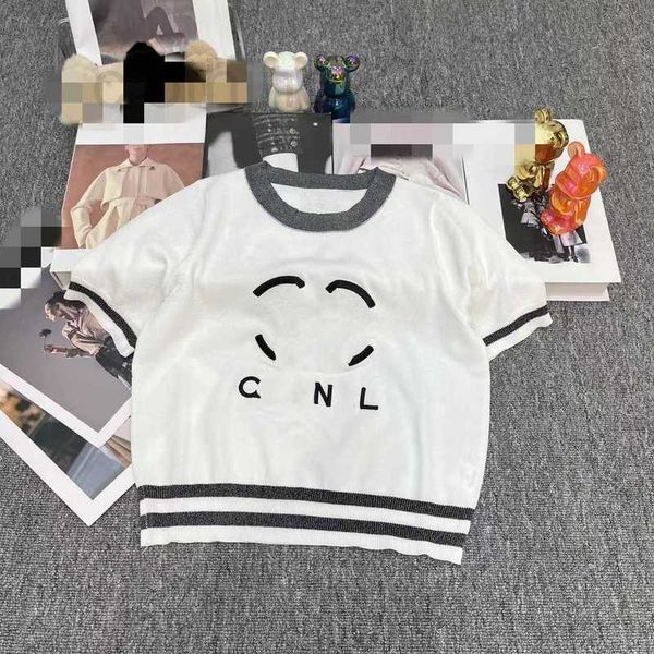 women's knits & tees designer 2023 new summer round neck korean edition girls' letter embroidery knitted short sleeve fashion fra9, White
women's knits & tees designer 2023 new summer round neck korean edition girls' letter embroidery knitted short sleeve fashion fra9, White