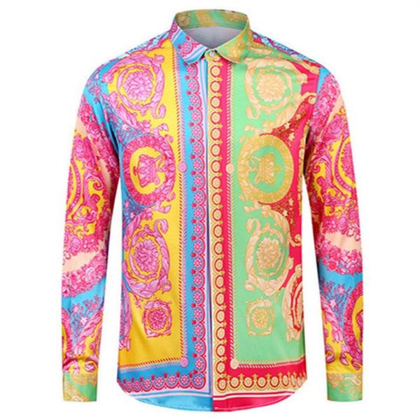 men's casual shirts luxury fashion summer for big and tall men european american style colorfull printing man dress308b, White;black
men's casual shirts luxury fashion summer for big and tall men european american style colorfull printing man dress308b, White;black