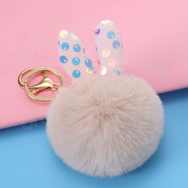 new lovely rabbit ears keychains plush ball keyring women girl pompom pendant key chains rings hanging ornament jewelry gift, Silver
new lovely rabbit ears keychains plush ball keyring women girl pompom pendant key chains rings hanging ornament jewelry gift, Silver