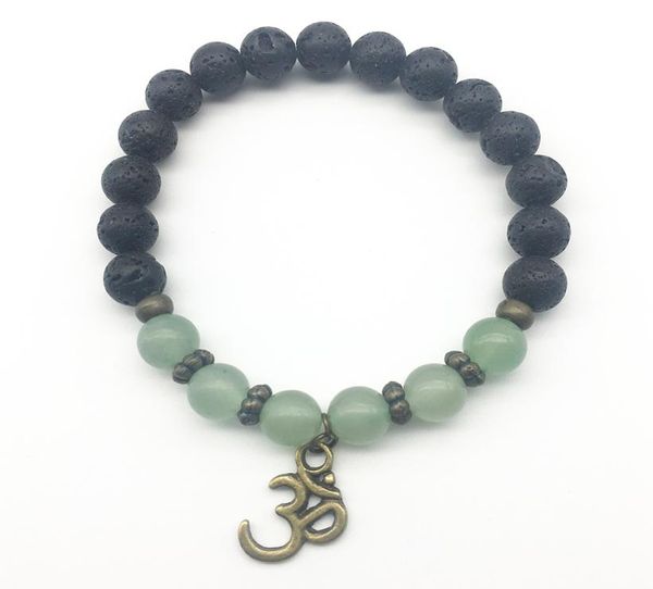 sn1311 trendy mens green aventurine bracelet natural lava stone bracelet balance ohm charm bracelet jewelry whole3220406, Black
sn1311 trendy mens green aventurine bracelet natural lava stone bracelet balance ohm charm bracelet jewelry whole3220406, Black
