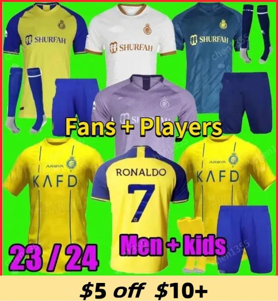 Al Nassr FC soccer Jerseys Ronaldo 2023 2024 Home yellow away 22 23 24 CR7 Gonzalo Martinez Talisca Ghislain Konan Vincent Aboubakar men Football shirt Al-Nassr FC, 22 23 away adult + patch 
Al Nassr FC soccer Jerseys Ronaldo 2023 2024 Home yellow away 22 23 24 CR7 Gonzalo Martinez Talisca Ghislain Konan Vincent Aboubakar men Football shirt Al-Nassr FC, 22 23 away adult + patch