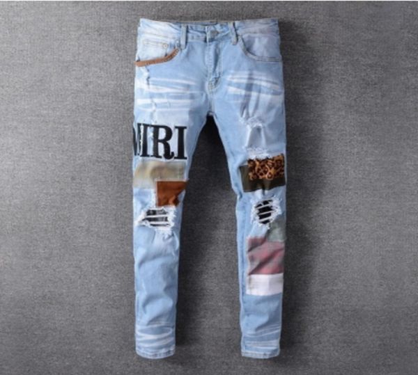 hip hop jeans men high street fashion brand new black patch embroidery stretch slim fit jeans mens summer3025304, Blue
hip hop jeans men high street fashion brand new black patch embroidery stretch slim fit jeans mens summer3025304, Blue