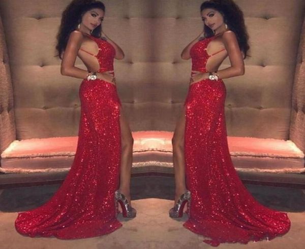 glittering mermaid red sequined prom dresse 2019 deep vneck open backless party dress side split sweep train formal evening 5390599, Black
glittering mermaid red sequined prom dresse 2019 deep vneck open backless party dress side split sweep train formal evening 5390599, Black