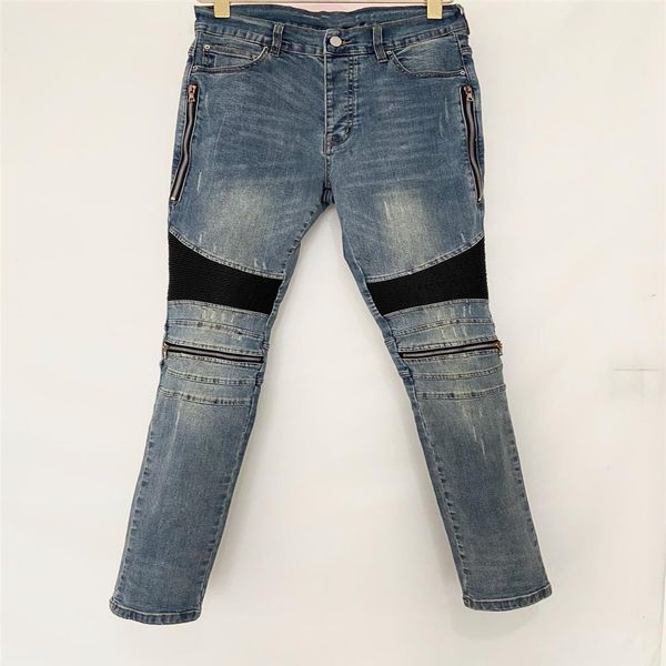 luxury designer mens jeans long pants skinny zipper black blue knee spell leather destroy the quilt ripped hole fashion jean men d268e
luxury designer mens jeans long pants skinny zipper black blue knee spell leather destroy the quilt ripped hole fashion jean men d268e