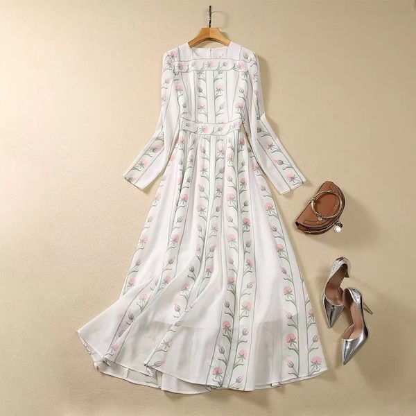 european and american women's clothing 2023 autumn new round neck long sleeve flower print fashion pleated white dress xxl, Black;gray
european and american women's clothing 2023 autumn new round neck long sleeve flower print fashion pleated white dress xxl, Black;gray