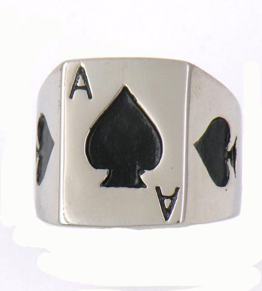 fanssteel stainless steel vintage mens or wemens jewelry signet classic poker spade a lucky ring 13w777349833, Silver
fanssteel stainless steel vintage mens or wemens jewelry signet classic poker spade a lucky ring 13w777349833, Silver