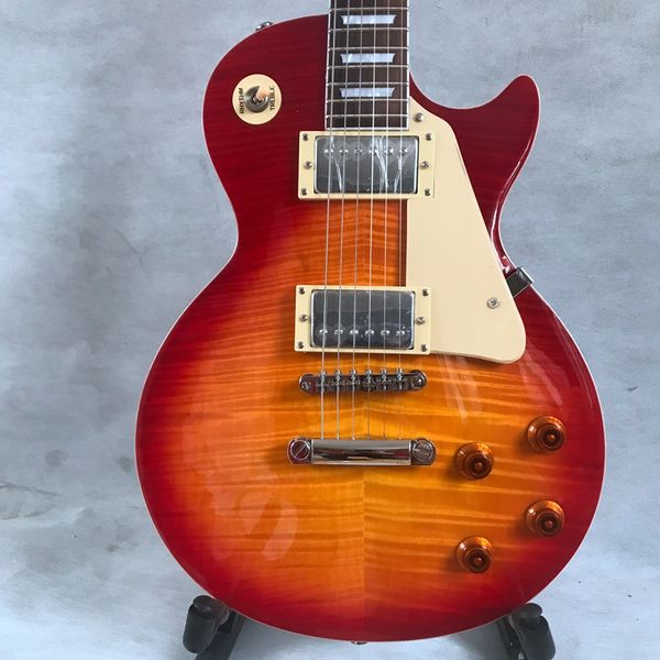 new cherry burst color standard lp electric guitar, solid body with maple flame ,rosewood fretboard,hh pickups ing
new cherry burst color standard lp electric guitar, solid body with maple flame ,rosewood fretboard,hh pickups ing