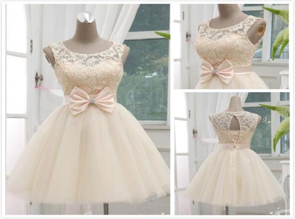 light champagne knee length lace and tulle wedding gown laceup with bow junior bridesmaid dresses6994825, Blue;red
light champagne knee length lace and tulle wedding gown laceup with bow junior bridesmaid dresses6994825, Blue;red
