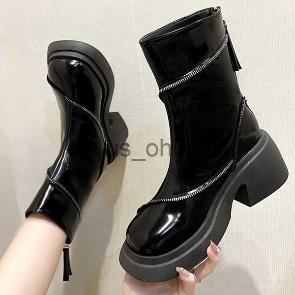 boots 2023 women chain mid heels motorcycle ankle chelsea boots platform goth boots winter new chunky shoes zipper snow botas pumps j230811, Black
boots 2023 women chain mid heels motorcycle ankle chelsea boots platform goth boots winter new chunky shoes zipper snow botas pumps j230811, Black