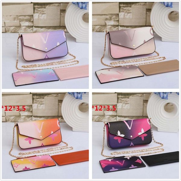 2023 luxurys designer bag chain crossbody bag fashion wallet leather small sunrise handbag luxury ladies designer shoulder totes bags 3pcs s
2023 luxurys designer bag chain crossbody bag fashion wallet leather small sunrise handbag luxury ladies designer shoulder totes bags 3pcs s