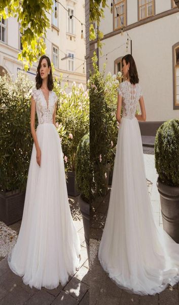 2020 bohemian aline wedding dresses v neck capped sleeves lace appliques bridal gowns button back sweep train garden wedding dres6142831, White
2020 bohemian aline wedding dresses v neck capped sleeves lace appliques bridal gowns button back sweep train garden wedding dres6142831, White