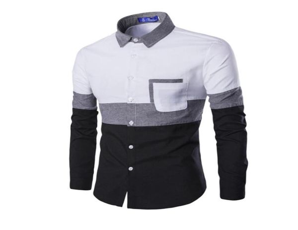 new 2019 ox men long sleeve shirt spring autumn patchwork pocket men's casual shirt cotton slim fit white men clothing -2xl8072225, White;black
new 2019 ox men long sleeve shirt spring autumn patchwork pocket men's casual shirt cotton slim fit white men clothing -2xl8072225, White;black