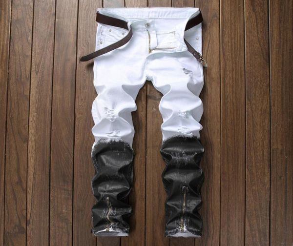 mens distressed ripped white black zipper jeans slim fit designer straight leg biker contrast color denim pants streetwear jb187308296402, Blue
mens distressed ripped white black zipper jeans slim fit designer straight leg biker contrast color denim pants streetwear jb187308296402, Blue