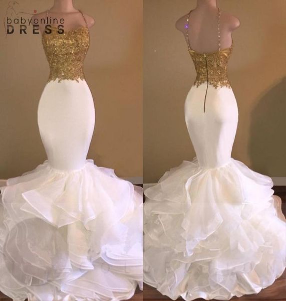 gold lace appliques beadings mermaid prom dresses spaghetti strap sleeveless ruffles long evening gowns custom made vestidos 5255263, Black
gold lace appliques beadings mermaid prom dresses spaghetti strap sleeveless ruffles long evening gowns custom made vestidos 5255263, Black