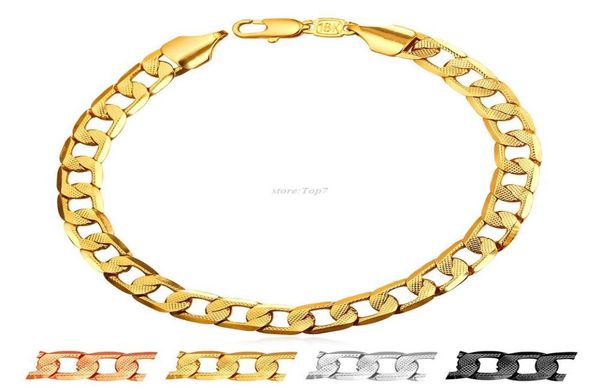 bracelet men hand chain gold color jewelry trendy 21cm 7mm vintage cuban link bracelet h8955630211, Black
bracelet men hand chain gold color jewelry trendy 21cm 7mm vintage cuban link bracelet h8955630211, Black