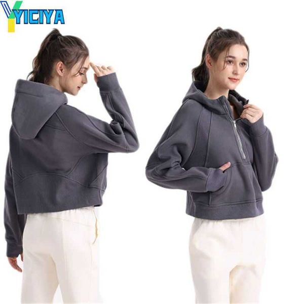 yiciya yoga outfit souba lulul autumn and winter thickened women's sports high neck half zip loop sweater loose lu short plush scubas c, Black
yiciya yoga outfit souba lulul autumn and winter thickened women's sports high neck half zip loop sweater loose lu short plush scubas c, Black