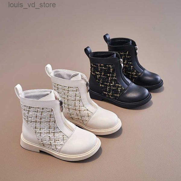 2023 spring and autumn mid sized boys' english style single boot girls' front zipper short boot t230811, Black;grey
2023 spring and autumn mid sized boys' english style single boot girls' front zipper short boot t230811, Black;grey