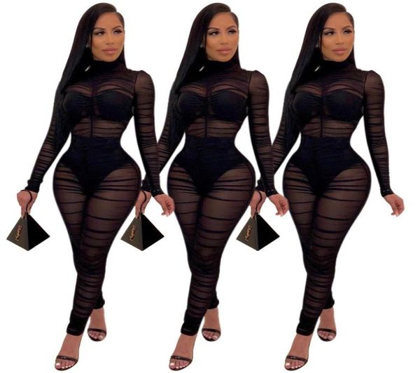 designer women jumpsuits sheer solid black oneck full sleeve rompers mesh perspective night club party one piece fitnes2604092, Black;white
designer women jumpsuits sheer solid black oneck full sleeve rompers mesh perspective night club party one piece fitnes2604092, Black;white