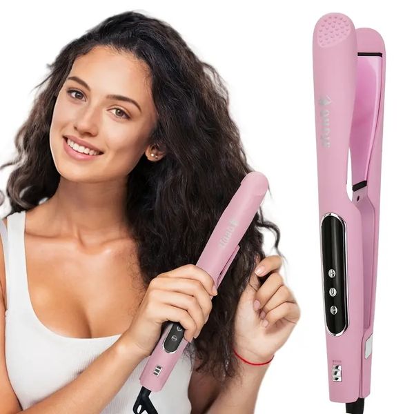 1pc 2-in-1 multifunctional straightener and curling iron with digital display, glove, and clippers - perfect for creating stunning hairstyle, Black
1pc 2-in-1 multifunctional straightener and curling iron with digital display, glove, and clippers - perfect for creating stunning hairstyle, Black