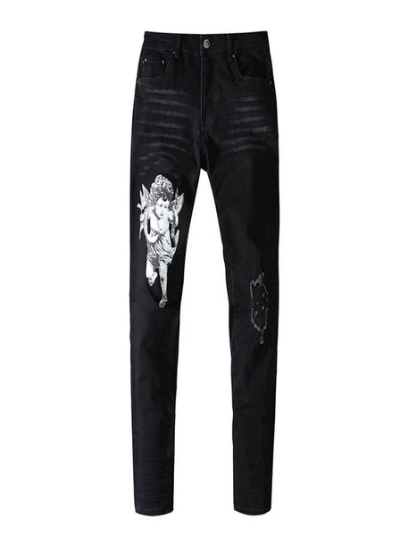 mens jeans hole angel printing new design european and american washed old pants fashion4436156, Blue
mens jeans hole angel printing new design european and american washed old pants fashion4436156, Blue