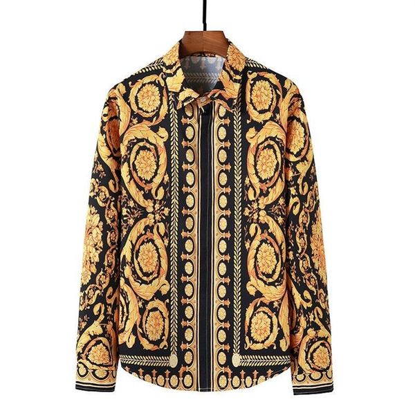 men's casual shirts luxury court royal shirt men brand long sleeve dress baroque floral print fashion party formal camisas ho189z, White;black
men's casual shirts luxury court royal shirt men brand long sleeve dress baroque floral print fashion party formal camisas ho189z, White;black