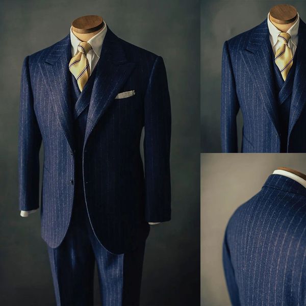 striped mens wedding suits formal tuxedos 3 pcs set blazers pant vest peaked lapel groom wear custom made homme, Black;gray
striped mens wedding suits formal tuxedos 3 pcs set blazers pant vest peaked lapel groom wear custom made homme, Black;gray