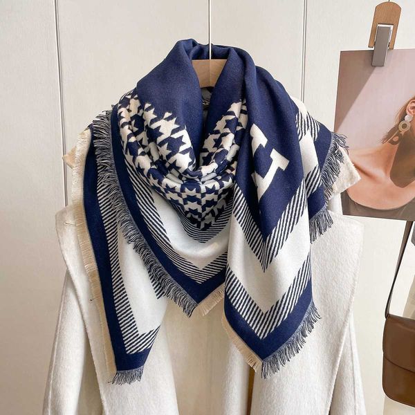 designer h home scarf wholesale for winter and autumn 2023 autumnwinter new thousand bird checker versatile shawl enlarged thickened double, Blue;gray
designer h home scarf wholesale for winter and autumn 2023 autumnwinter new thousand bird checker versatile shawl enlarged thickened double, Blue;gray
