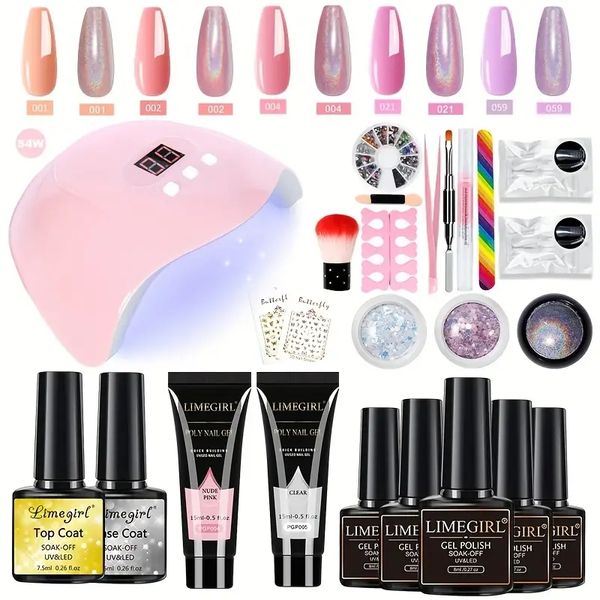 24 pcs complete nail art kit with nail lamp, dryer, glue, mirror, sparkle powder, and soak-off gel - perfect for manicures and pedicures
24 pcs complete nail art kit with nail lamp, dryer, glue, mirror, sparkle powder, and soak-off gel - perfect for manicures and pedicures