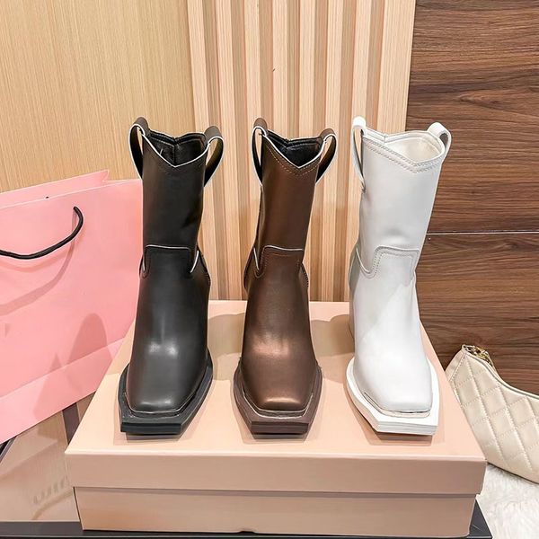 2023 designer luxury pure color chelsea ankle boots womens 100% leather black/white/brown outdoor party square-toe boot ladys fashion high-h
2023 designer luxury pure color chelsea ankle boots womens 100% leather black/white/brown outdoor party square-toe boot ladys fashion high-h