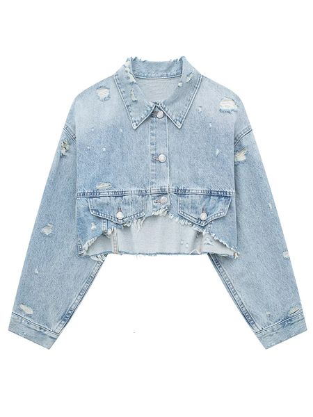 womens jackets ftlzz spring autumn women fashion vintage hole short denim jacket lady streetwear loose lapel single breasted cowboy coat 230, Black;brown
womens jackets ftlzz spring autumn women fashion vintage hole short denim jacket lady streetwear loose lapel single breasted cowboy coat 230, Black;brown