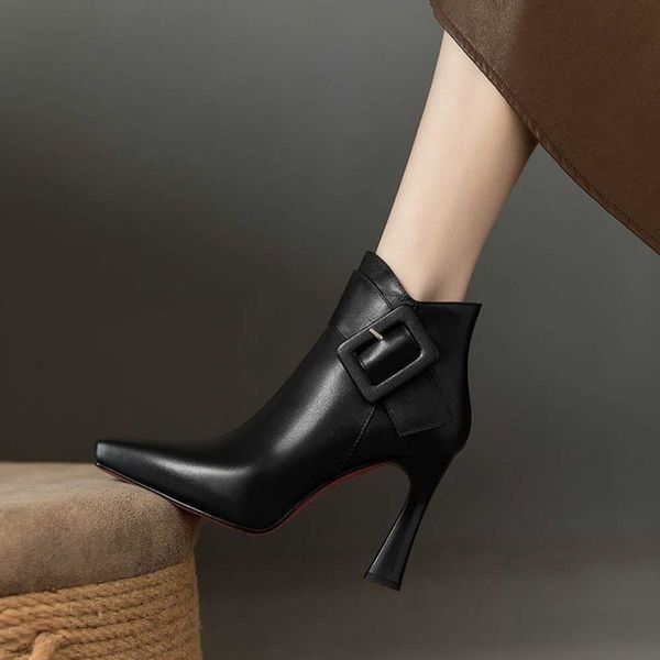 fashion short boots women's 2023 autumn/winter new french fashion comfortable boots women's high heels belt buckle design slim boo, Black
fashion short boots women's 2023 autumn/winter new french fashion comfortable boots women's high heels belt buckle design slim boo, Black