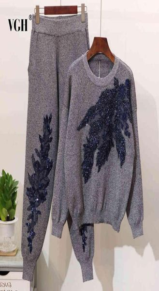 vgh casual embroidered sequin sets for women o neck long sleeve high waist pants print two piece set female fashion new 210428800327, White
vgh casual embroidered sequin sets for women o neck long sleeve high waist pants print two piece set female fashion new 210428800327, White