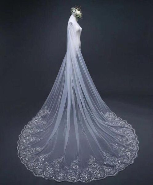 new 1 layer whiteivory lace edge bridal veil 3 meters with sequins cathedral long bridal wedding veil wedding accessories1806124, Black
new 1 layer whiteivory lace edge bridal veil 3 meters with sequins cathedral long bridal wedding veil wedding accessories1806124, Black