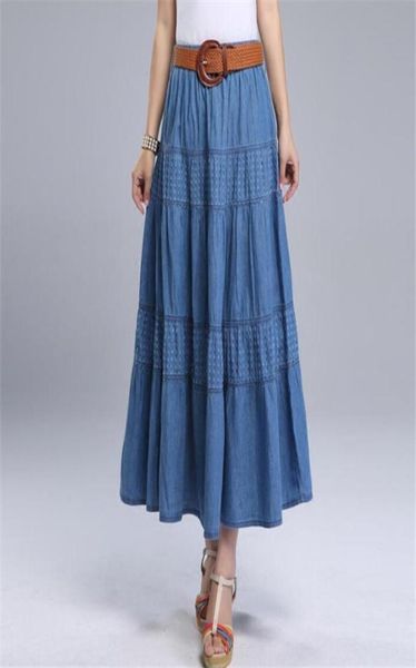 women summer denim skirts high waist plus size long skirt vintage solid color aline jean skirt with belt 2019 spring a5390 v191136531682, Black
women summer denim skirts high waist plus size long skirt vintage solid color aline jean skirt with belt 2019 spring a5390 v191136531682, Black