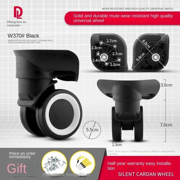 bag parts accessories dilong w370 trolley suitcase mute wheel universal replacement accessories universal wheel caster 230810, Black
bag parts accessories dilong w370 trolley suitcase mute wheel universal replacement accessories universal wheel caster 230810, Black