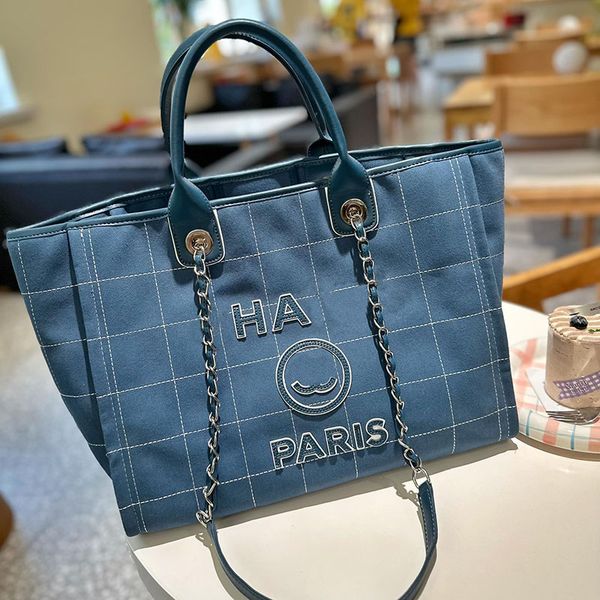 women designer plaid denim shopping beach bag with handle coin purse appliques letters matelasse chain shoulder handbag large capacity outdo
women designer plaid denim shopping beach bag with handle coin purse appliques letters matelasse chain shoulder handbag large capacity outdo