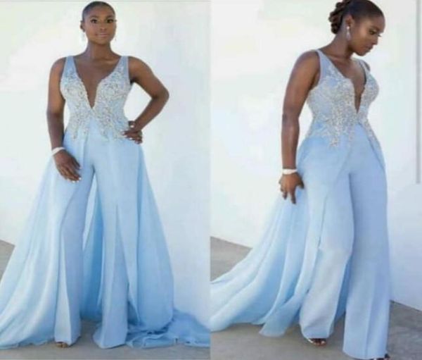 south african jumpsuits prom dresses 2022 women light blue straps appliques long train formal party dress evening wear pant s9256305, Black
south african jumpsuits prom dresses 2022 women light blue straps appliques long train formal party dress evening wear pant s9256305, Black