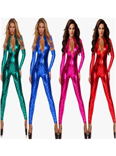 catsuit costumes women green jumpsuits romper solid latex catsuits red zipper night club full sleeve blue faux leather bodysu9255244, Black 
catsuit costumes women green jumpsuits romper solid latex catsuits red zipper night club full sleeve blue faux leather bodysu9255244, Black
