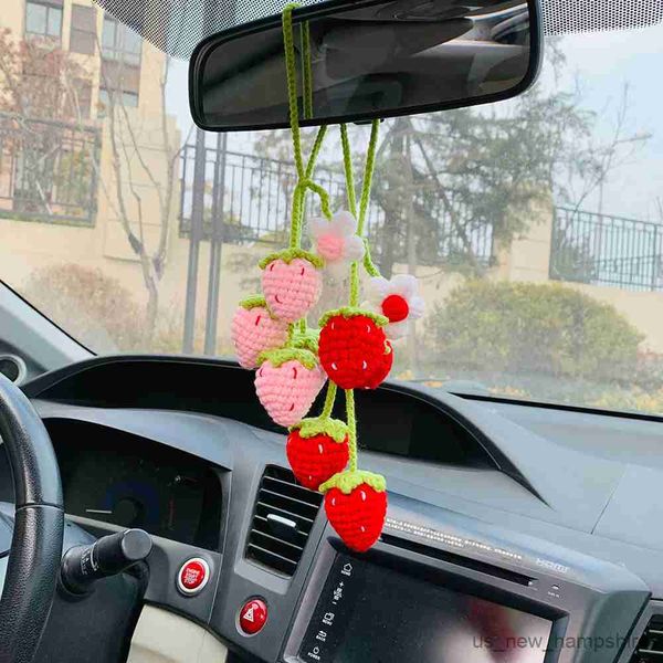 decorations cute strawberry flower car accessories hanging charm decor fruit teens interior rear view mirror decoration parts r230811
decorations cute strawberry flower car accessories hanging charm decor fruit teens interior rear view mirror decoration parts r230811