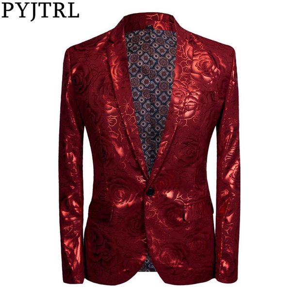 pyjtrl new tide men plus size shiny red rose casual blazer designs fashion singer costume mens blazers slim fit suit jacket256q, White;black
pyjtrl new tide men plus size shiny red rose casual blazer designs fashion singer costume mens blazers slim fit suit jacket256q, White;black