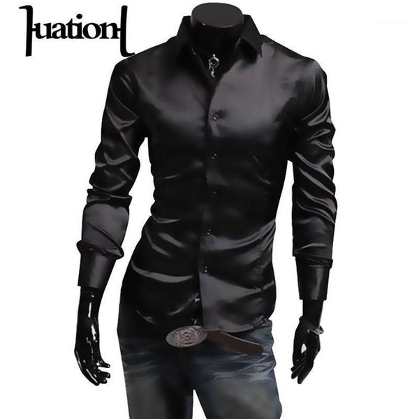 huation mens silk shirt 2019 fashion brand men's long sleeve shirt men camisa social masculina casual black men dress shirts1181i, White;black
huation mens silk shirt 2019 fashion brand men's long sleeve shirt men camisa social masculina casual black men dress shirts1181i, White;black