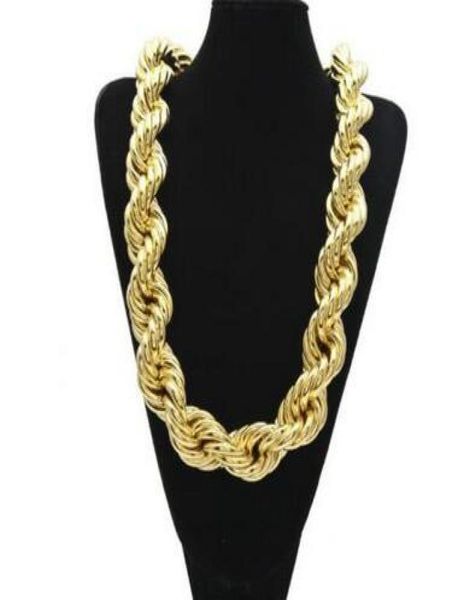 mens gold plated hip hop necklace copper heavy 3cm extra large rope chain2242802, Silver
mens gold plated hip hop necklace copper heavy 3cm extra large rope chain2242802, Silver