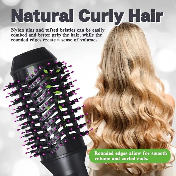 1pc 3-in-1 hair dryer brush - negative one step hair dryer, volumizer, blower, anti-static styler, curler, and straightener - fast drying an, Black
1pc 3-in-1 hair dryer brush - negative one step hair dryer, volumizer, blower, anti-static styler, curler, and straightener - fast drying an, Black