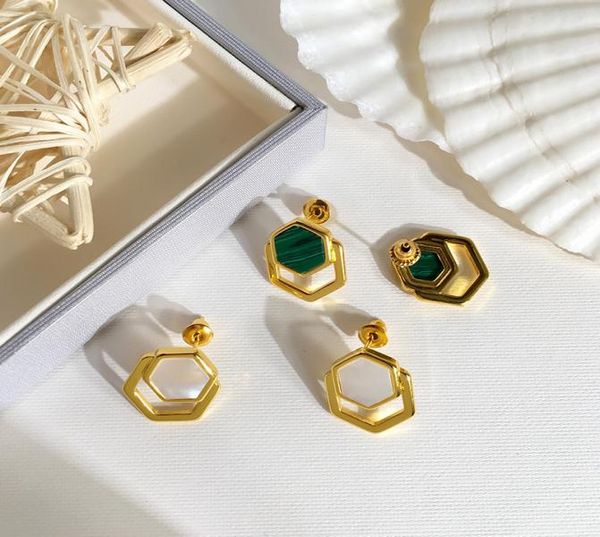 titanium steel brand fashion luxury designer new earrings polygon malachite earrings love for women charm jewelry whole2093858, Golden;silver
titanium steel brand fashion luxury designer new earrings polygon malachite earrings love for women charm jewelry whole2093858, Golden;silver
