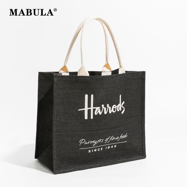 evening bags black linen women beach tote handbag eco friendly reusable shopper bag protable travel work book purse 230810
evening bags black linen women beach tote handbag eco friendly reusable shopper bag protable travel work book purse 230810