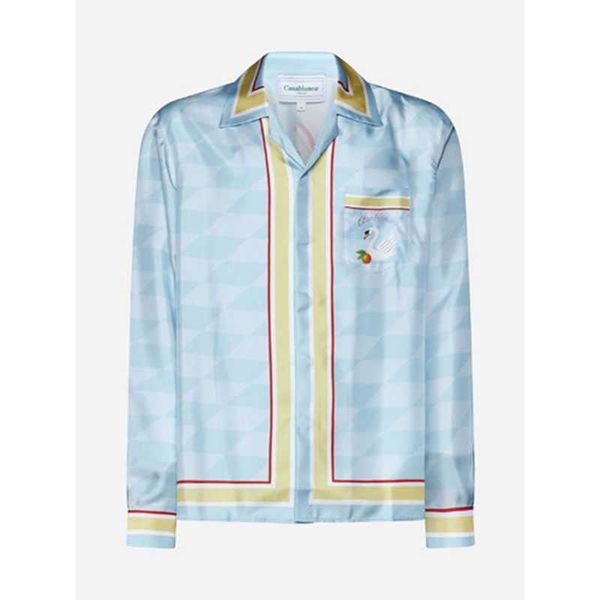 casablanca style shirt swan castle loose fitting men's and women's versatile fashion long sleeves casablanc, White;black
casablanca style shirt swan castle loose fitting men's and women's versatile fashion long sleeves casablanc, White;black
