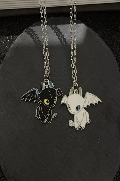 new fashion cartoon black and white night evil double dragon necklace personality couple pendant simple sweater chain jewelry6814751, Silver
new fashion cartoon black and white night evil double dragon necklace personality couple pendant simple sweater chain jewelry6814751, Silver
