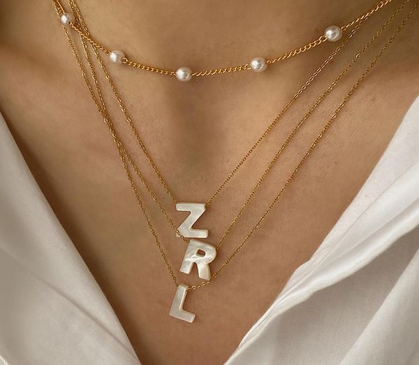 natural shell initials pendant necklace charm thin chain women girls exquisite pearl choker fashion jewelry gift3976220, Silver
natural shell initials pendant necklace charm thin chain women girls exquisite pearl choker fashion jewelry gift3976220, Silver